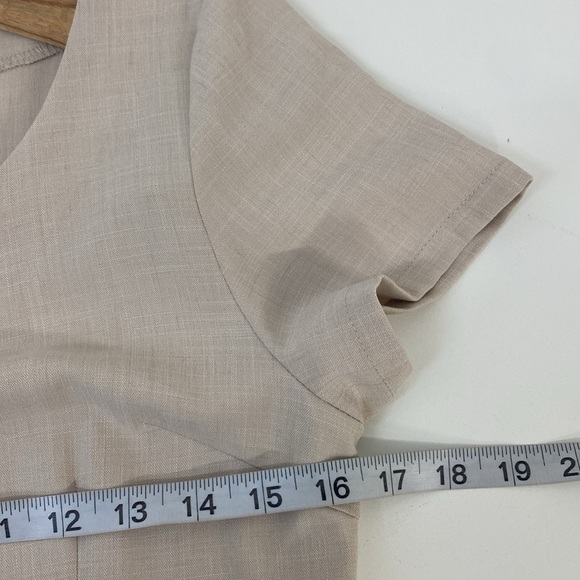 Xiaolizi Fit & Flare Modest Dress Retro Style  Short sleeve Neutral Small - Picture 6 of 11